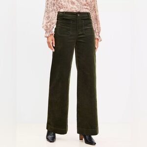 LOFT Olive Wide Leg Pants